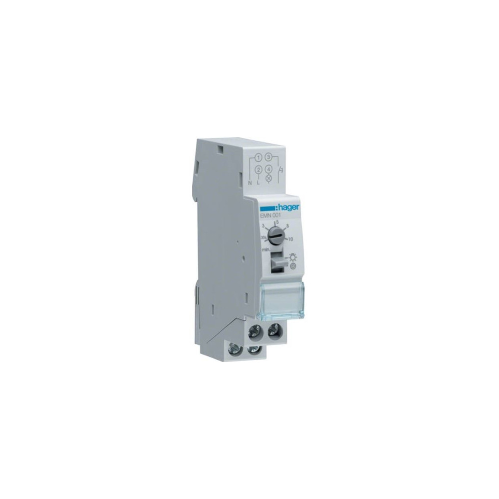 Produktbild för HAGER trapprelä, 1NO 16A, 250VAC, spänning spole 230VAC 50/6...