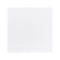 Produktbild för Servetter Duni Finess 3-lagers, vit, 33 x 33 cm, förpackning...