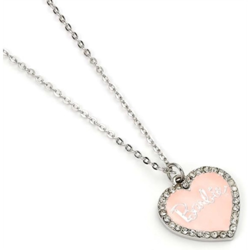 THE CARAT SHOP Barbie Pink Enamel Heart Pendant Necklace with Crystal