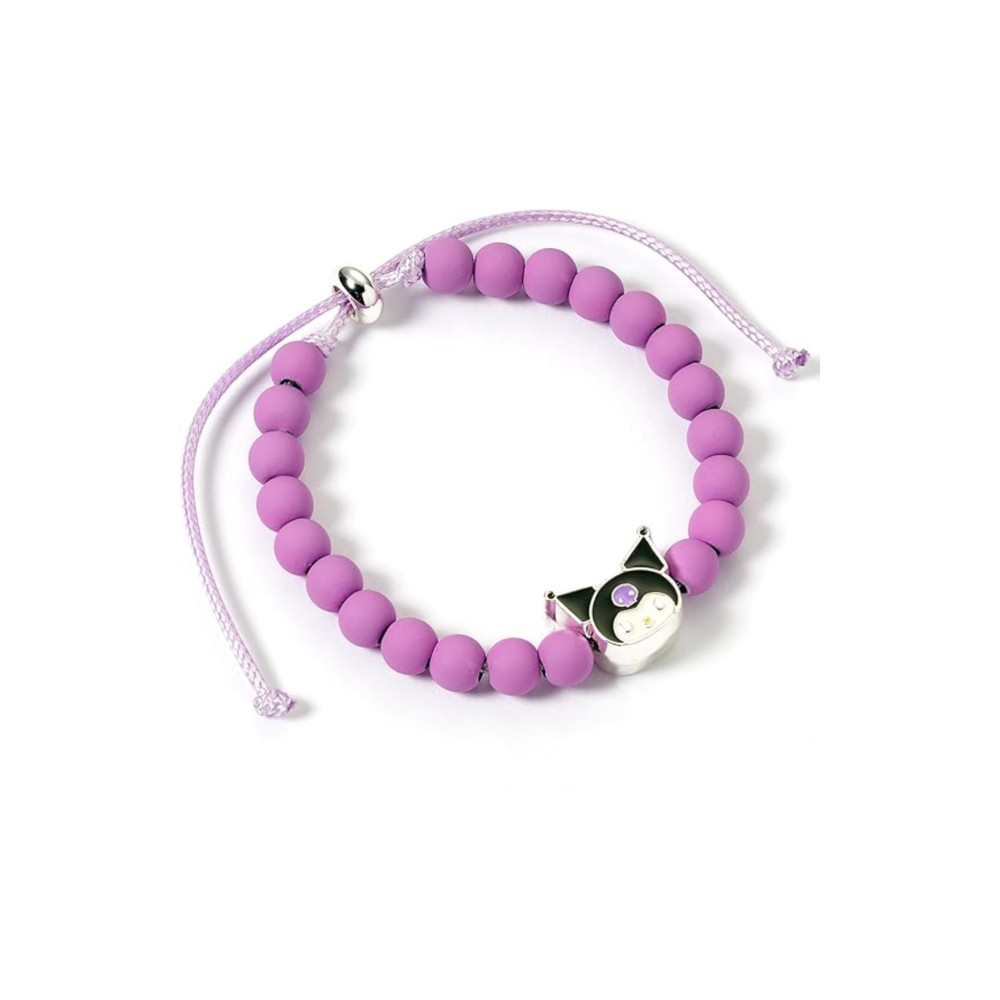 Produktbild för Hello Kitty Purple Beaded Bracelet with Kuromi Charm