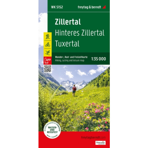 Freytag-Berndt Zillertal, hiking, cycling and leisure map