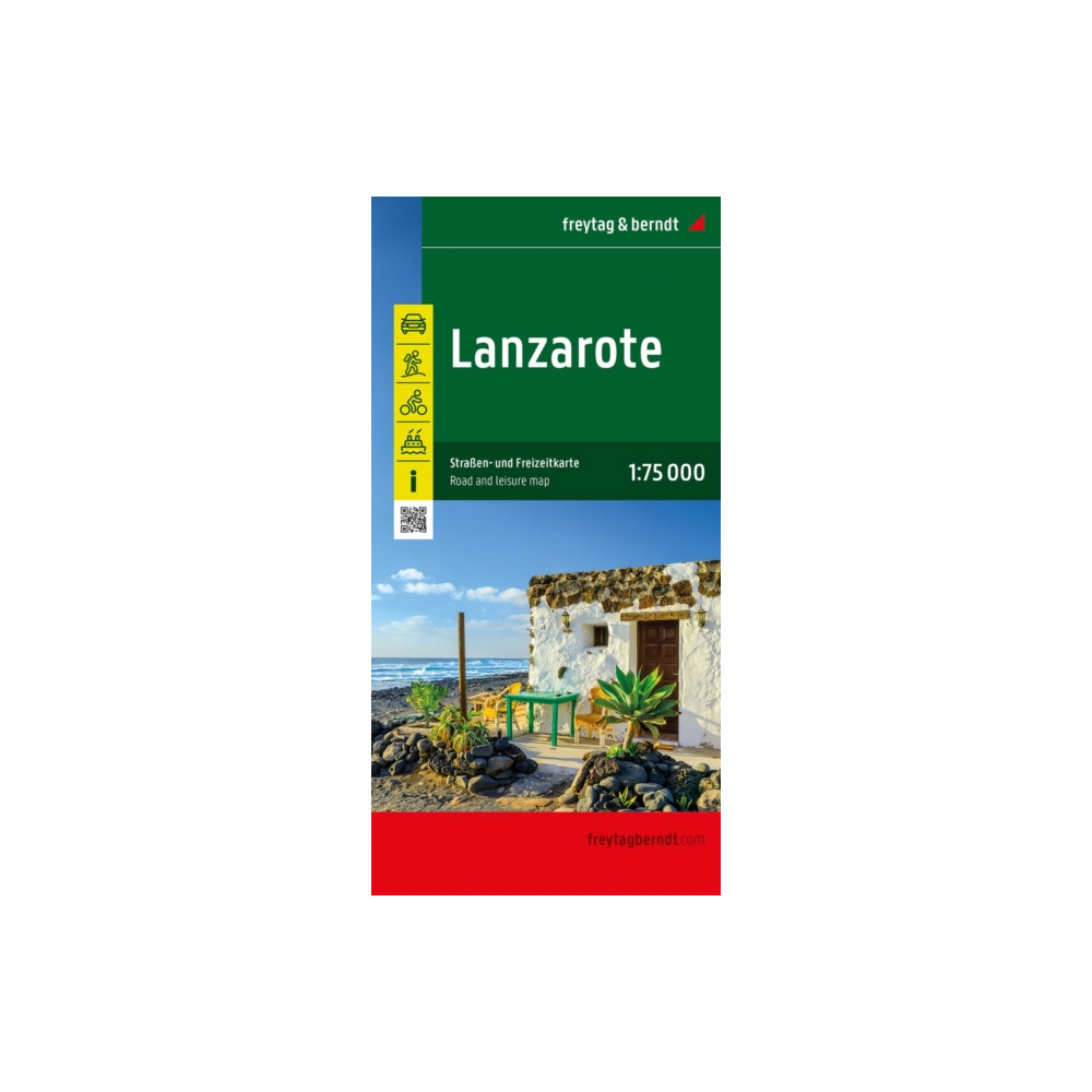 Produktbild för Lanzarote, Road and Leisure Map 1:75.000