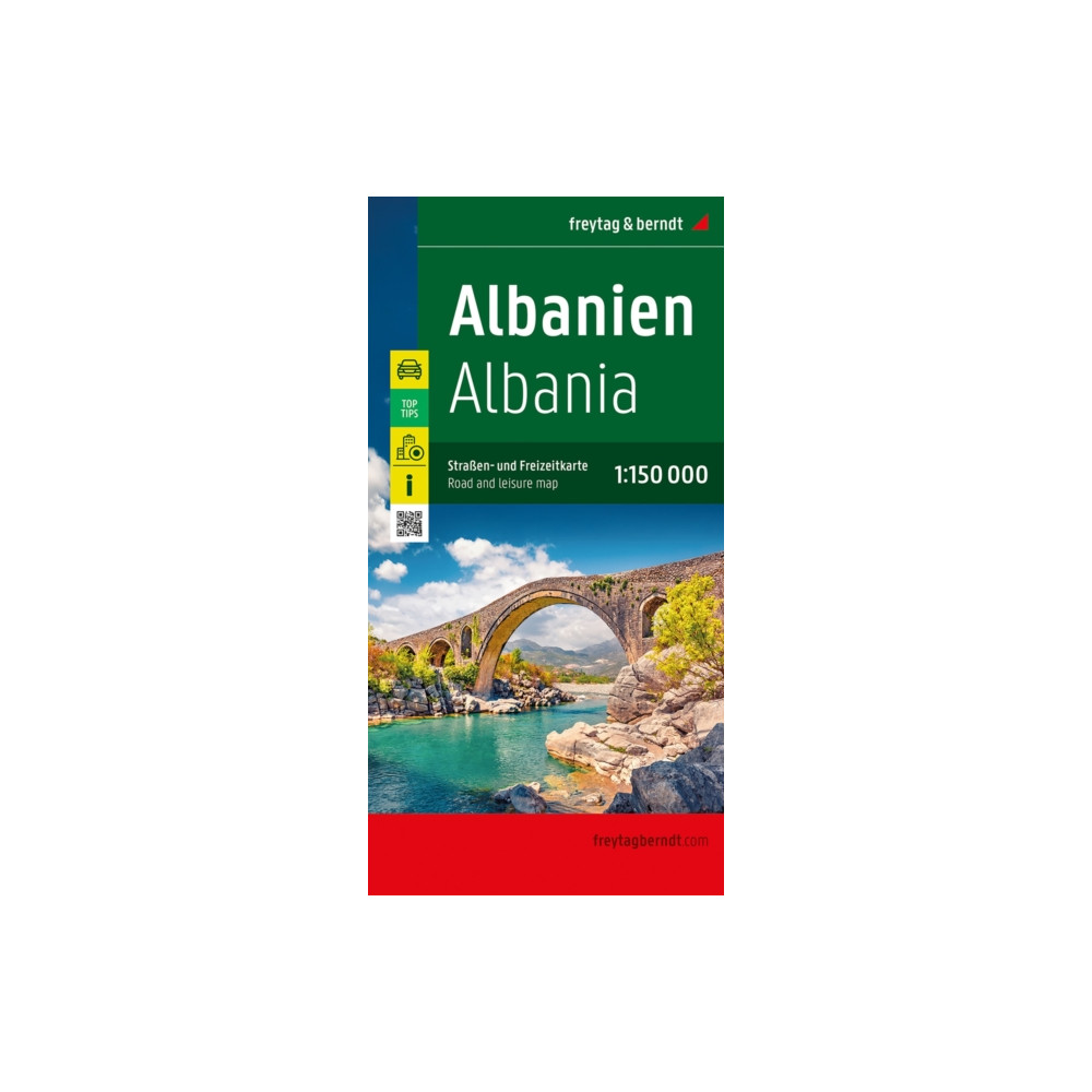 Produktbild för Albania Road and Leisure Map 1:150k