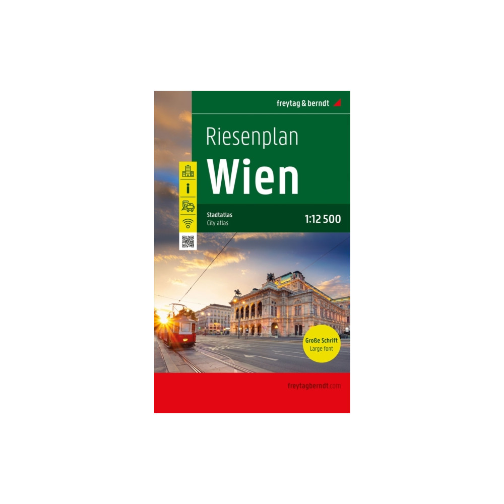 Produktbild för Vienna, giant map, city atlas 1:12,500