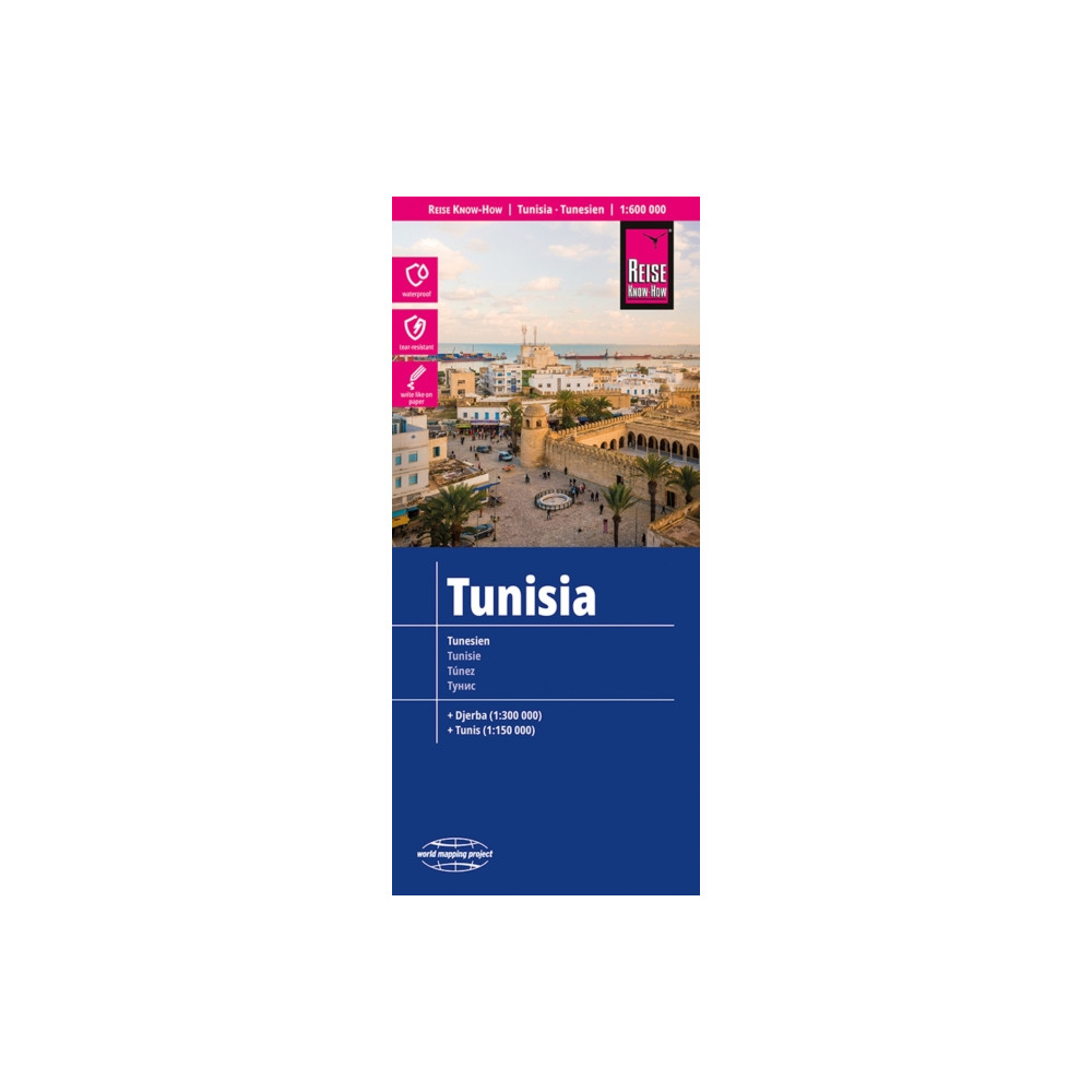 Produktbild för Tunisia (1:600.000) with Djerba (1:300k) and Tunis (1:150