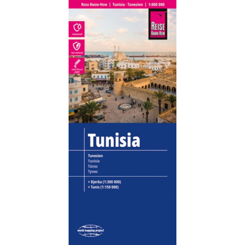 Reise Know-How Verlag Peter Rump GmbH Tunisia (1:600.000) with Djerba (1:300k) and Tunis (1:150
