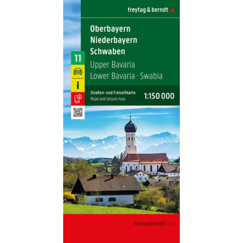 Freytag-Berndt Upper Bavaria - Lower Bavaria - Schwaben, Roadmap