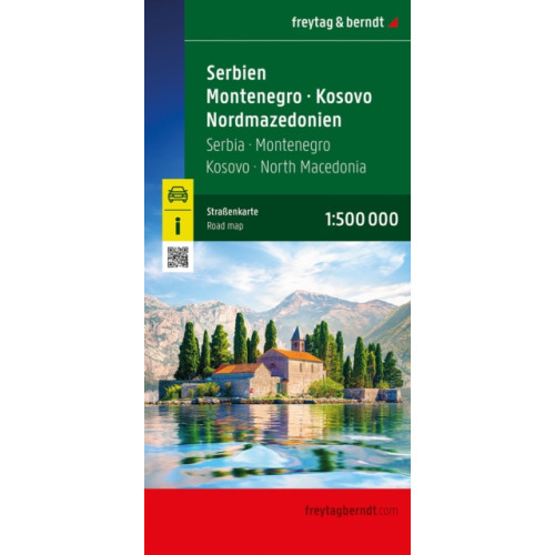 Freytag-Berndt Serbia - Montenegro - North Macedonia Road Map