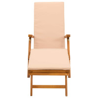 Produktbild för Reclining och Fällbar Solstol 55 x 146 x 91 cm