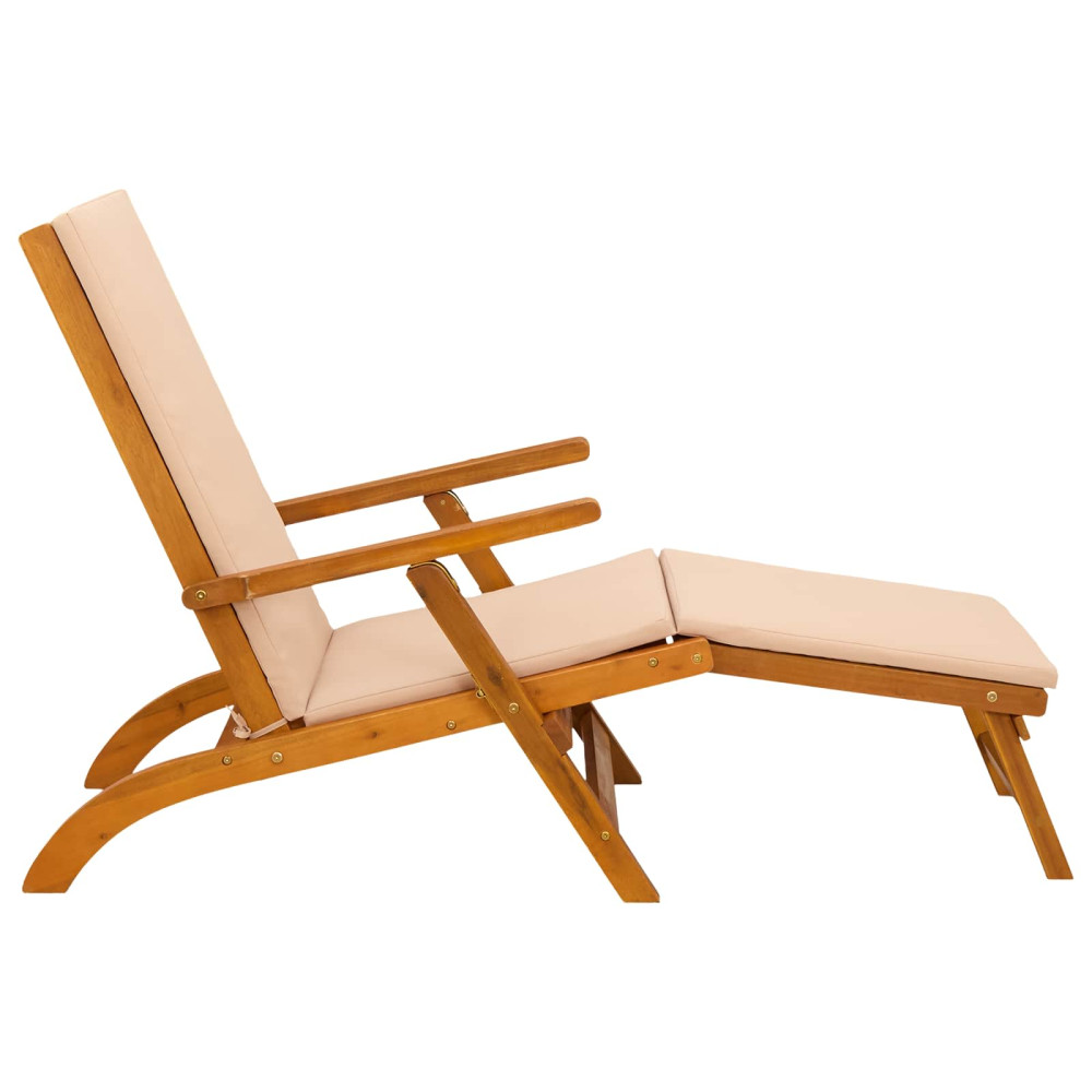 Produktbild för Reclining och Fällbar Solstol 55 x 146 x 91 cm