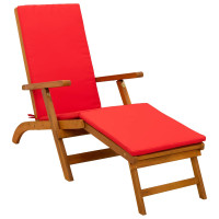 Produktbild för Reclining och Fällbar Solstol 55 x 146 x 91 cm