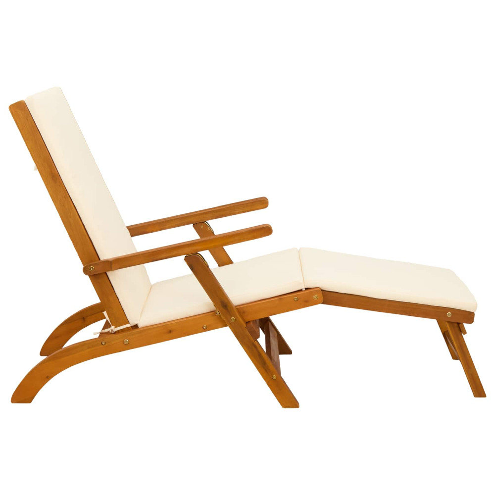 Produktbild för Reclining och Fällbar Solstol 2 pcs 55 x 146 x 91 cm