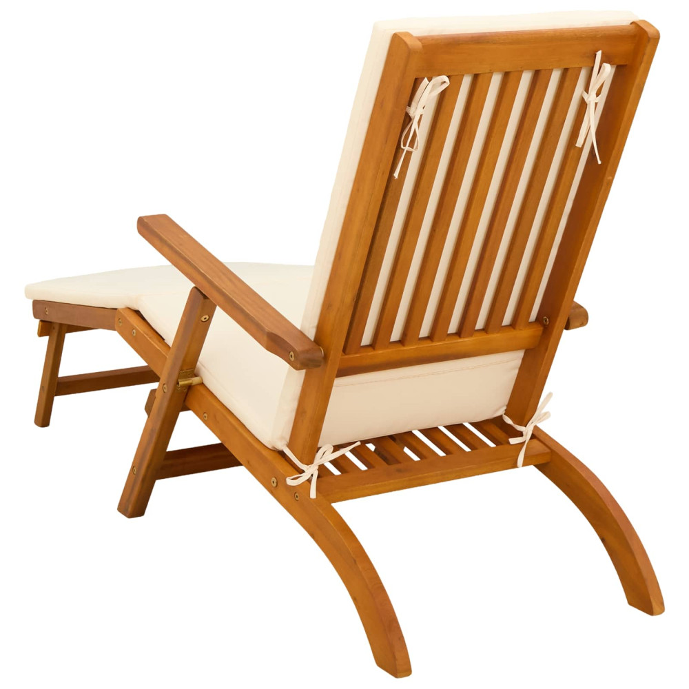 Produktbild för Reclining och Fällbar Solstol 2 pcs 55 x 146 x 91 cm