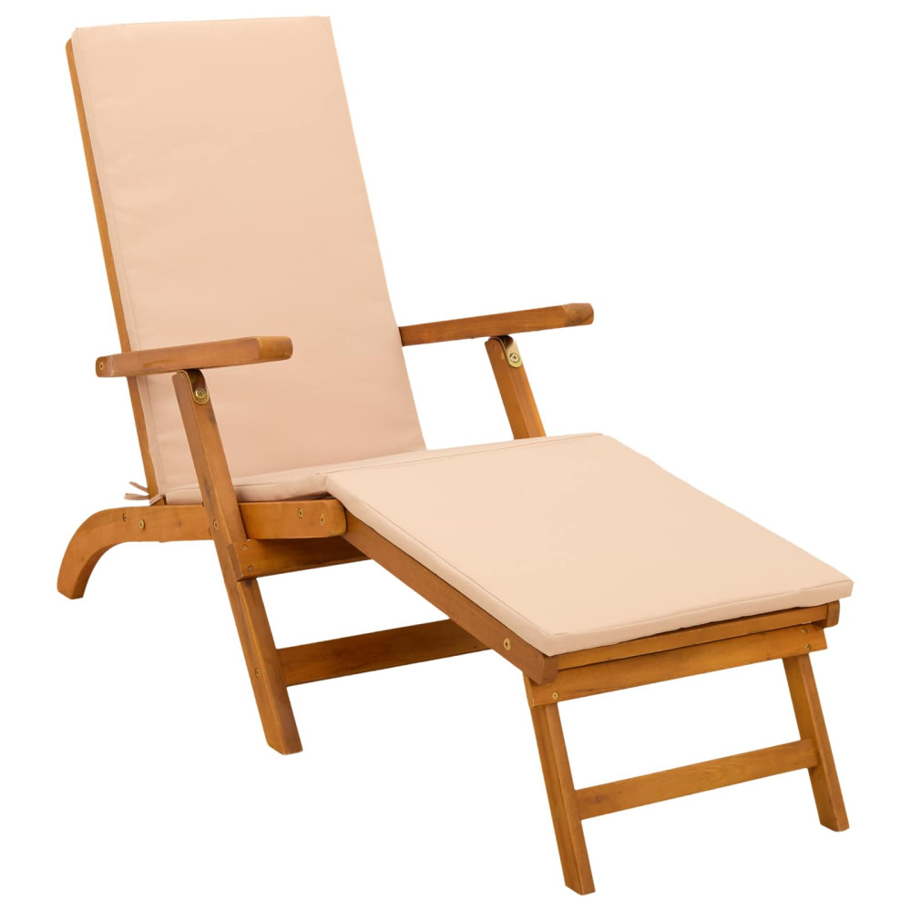 Produktbild för Reclining och Fällbar Solstol 2 pcs 55 x 146 x 91 cm