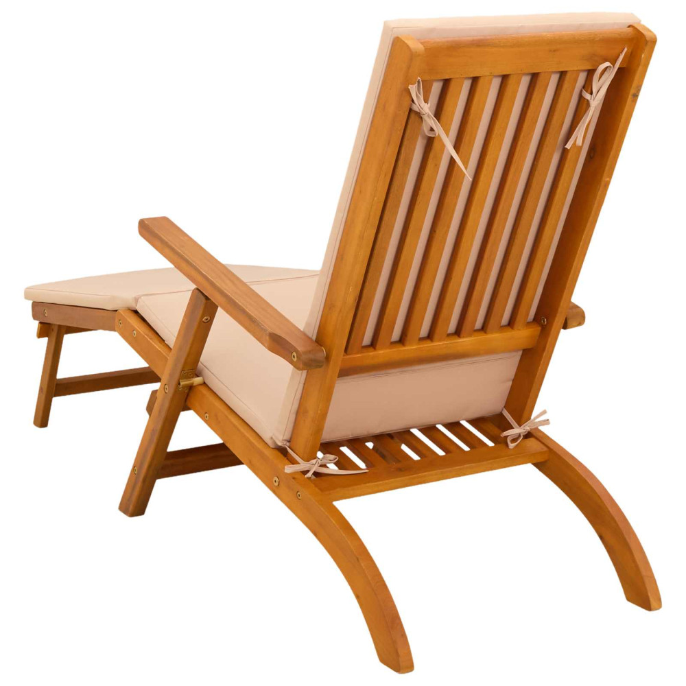 Produktbild för Reclining och Fällbar Solstol 2 pcs 55 x 146 x 91 cm