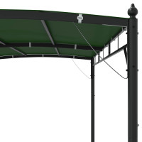 Produktbild för Paviljong 3 x 3 x 2,55 m Grön Pulverlackerat stål och tyg