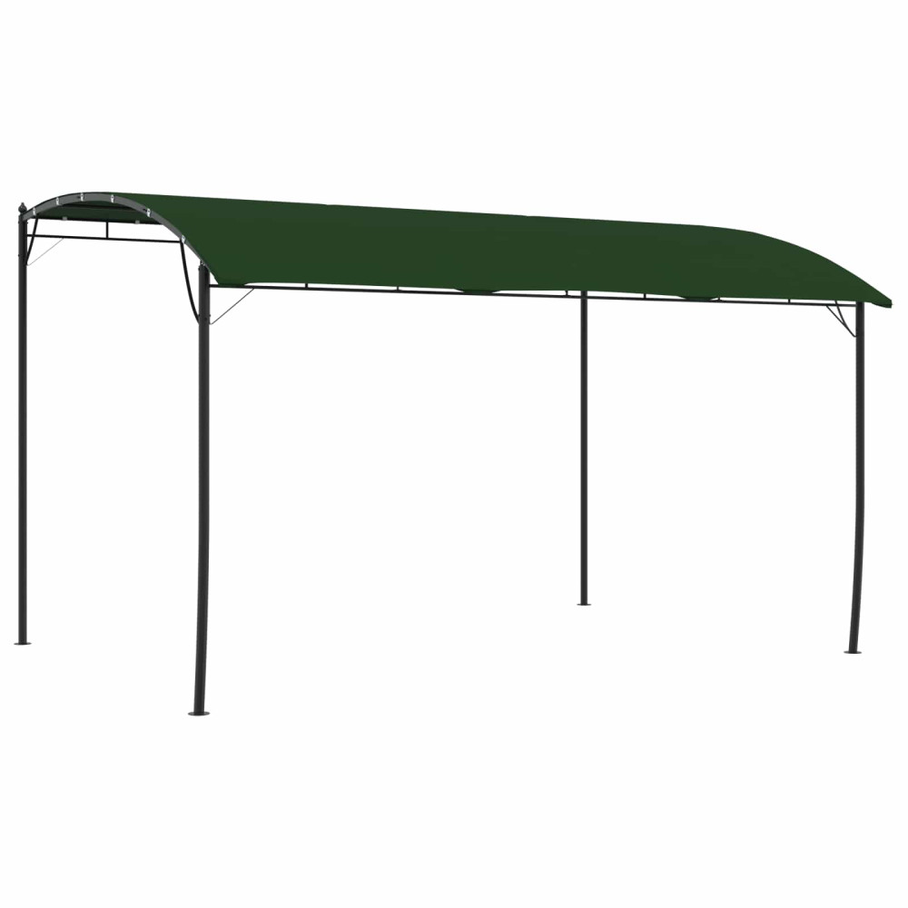 Produktbild för Paviljong 4 x 3 x 2,55 m Grön Pulverlackerat stål och tyg