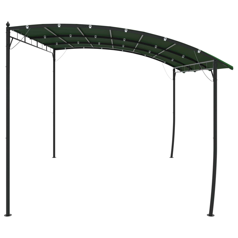 Produktbild för Paviljong 4 x 3 x 2,55 m Grön Pulverlackerat stål och tyg