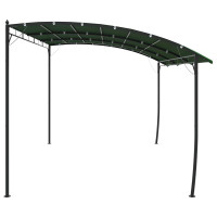 Produktbild för Paviljong 4 x 3 x 2,55 m Grön Pulverlackerat stål och tyg