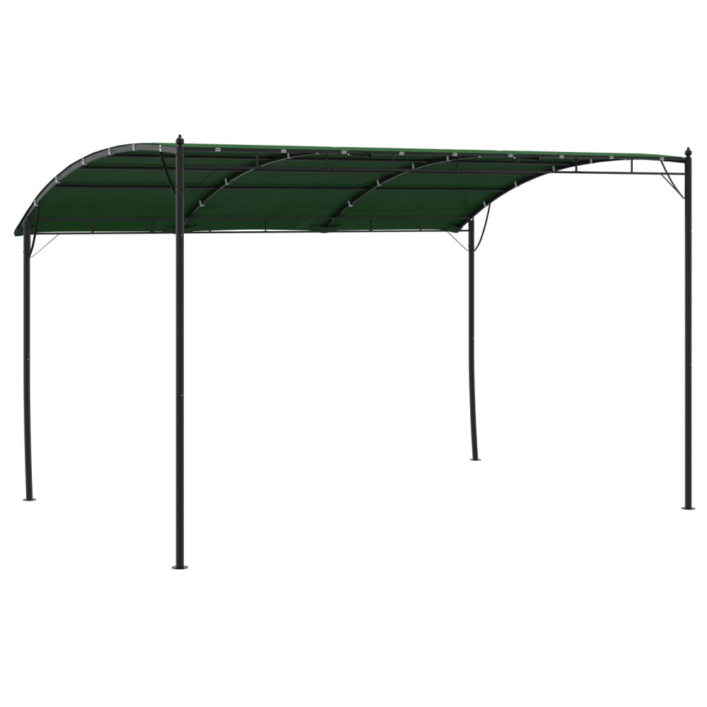 Produktbild för Paviljong 4 x 3 x 2,55 m Grön Pulverlackerat stål och tyg