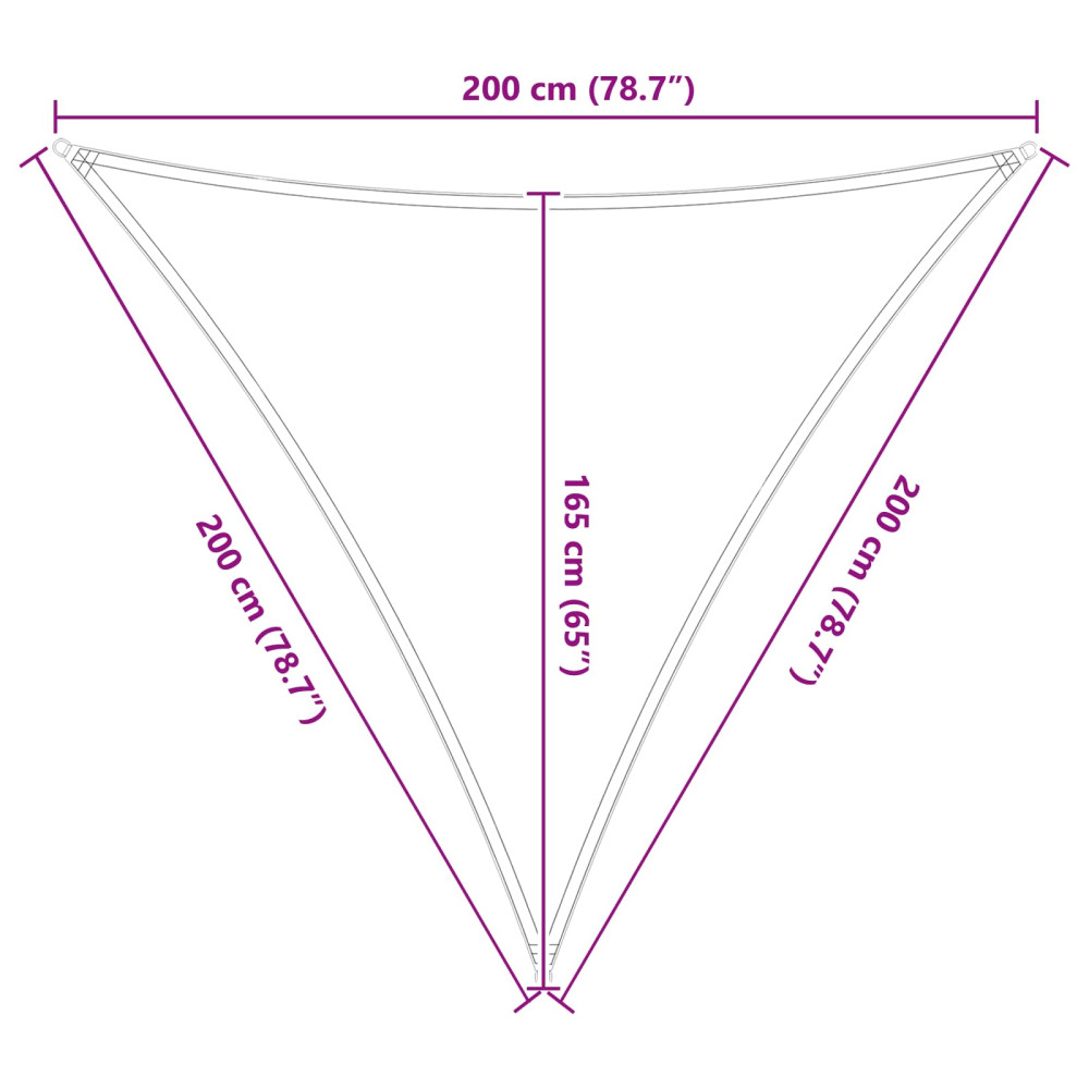 Produktbild för Solskugge segel Ljusgrå och vit. 2 x 2 x 2 m