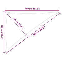 Produktbild för Solskugge segel Ljusgrå och vit. 3 x 4 x 5 m