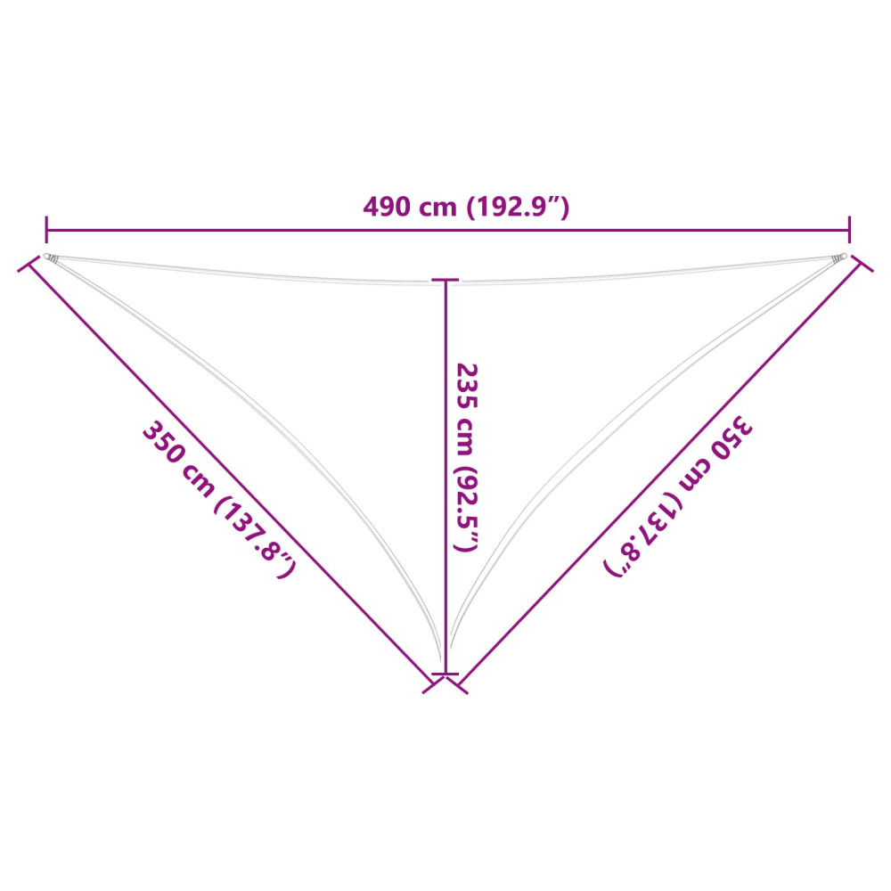 Produktbild för Solskugge segel Ljusgrå och vit. 3,5 x 3,5 x 4,9 m