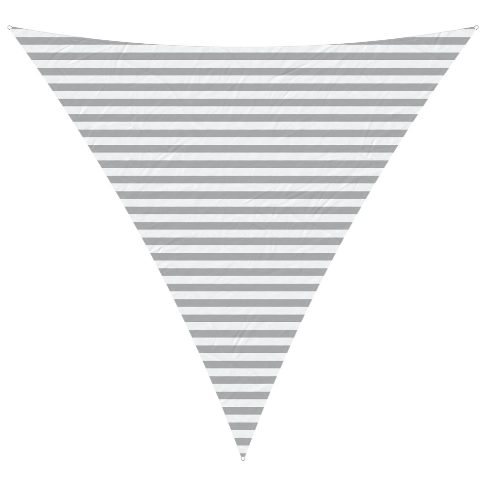 Produktbild för Solskugge segel Ljusgrå och vit. 4 x 4 x 4 m