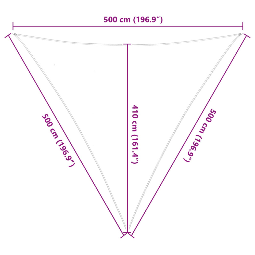 Produktbild för Solskugge segel Ljusgrå och vit. 5 x 5 x 5 m