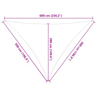 Produktbild för Solskugge segel Ljusgrå och vit. 5 x 5 x 6 m