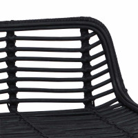 Produktbild för Barpall 2 pcs Svart 44 x 45 x 76 cm Rattan och Stål