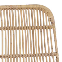 Produktbild för Matsalsstol 2 pcs Naturlig 41 x 55 x 85 cm Rattan och Stål