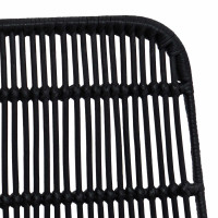 Produktbild för Matsalsstol 2 pcs Svart 41 x 55 x 85 cm Rattan och Stål