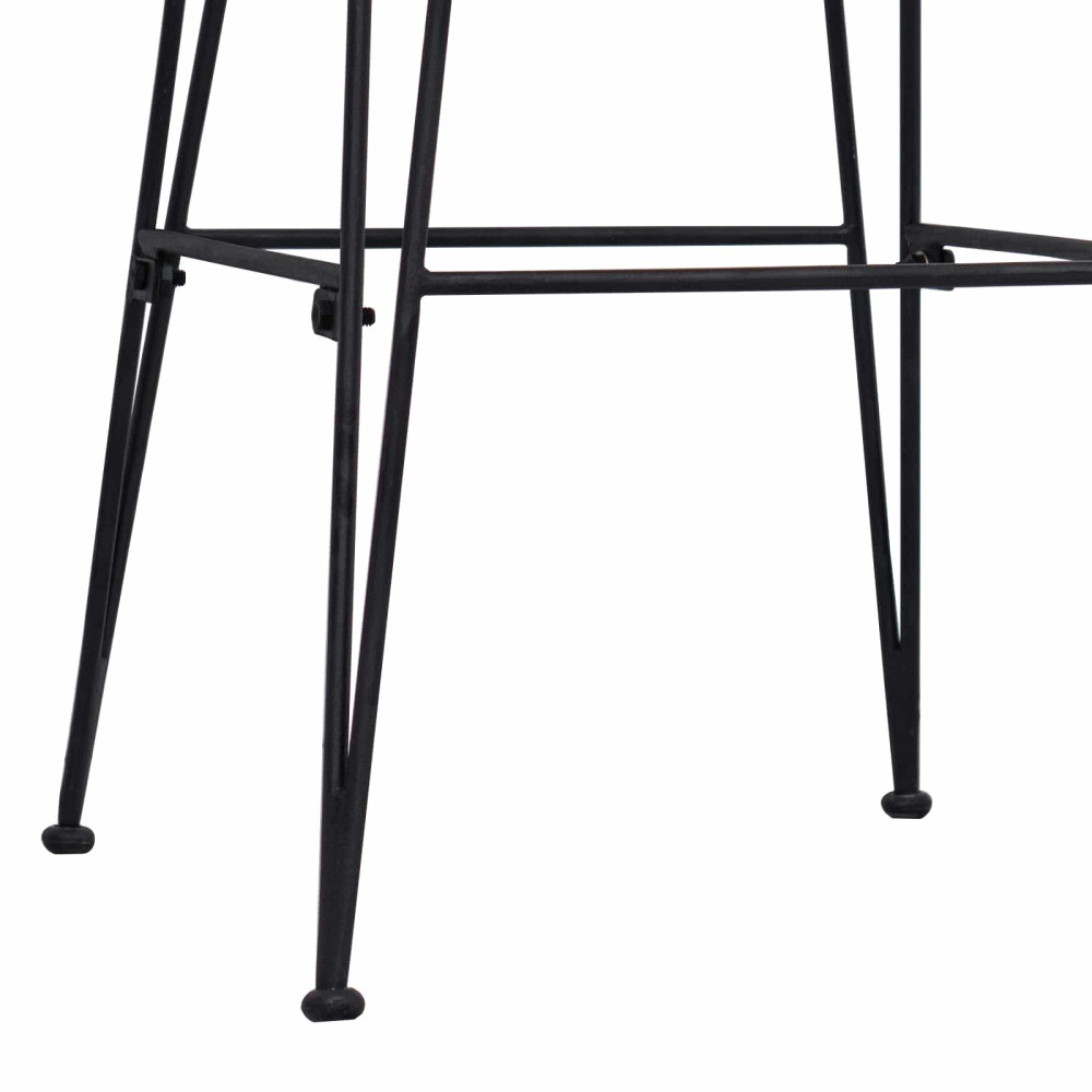 Produktbild för Matsalsstol 2 pcs Svart 41 x 55 x 85 cm Rattan och Stål