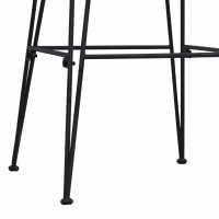 Produktbild för Matsalsstol 2 pcs Svart 41 x 55 x 85 cm Rattan och Stål