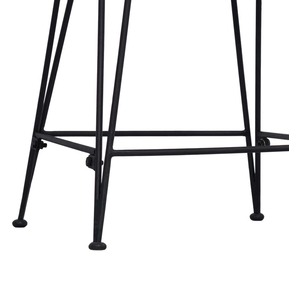 Produktbild för Barpall 2 pcs Svart 44 x 54 x 96 cm Rattan och Stål