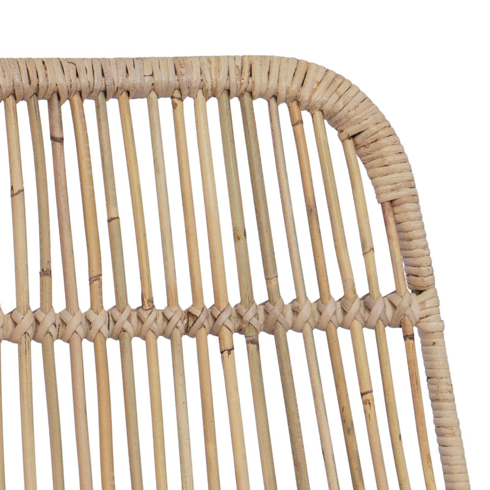 Produktbild för Barpall 2 pcs Naturlig 44 x 55 x 109 cm Rattan och Stål