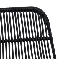 Produktbild för Barpall 2 pcs Svart 44 x 55 x 109 cm Rattan och Stål