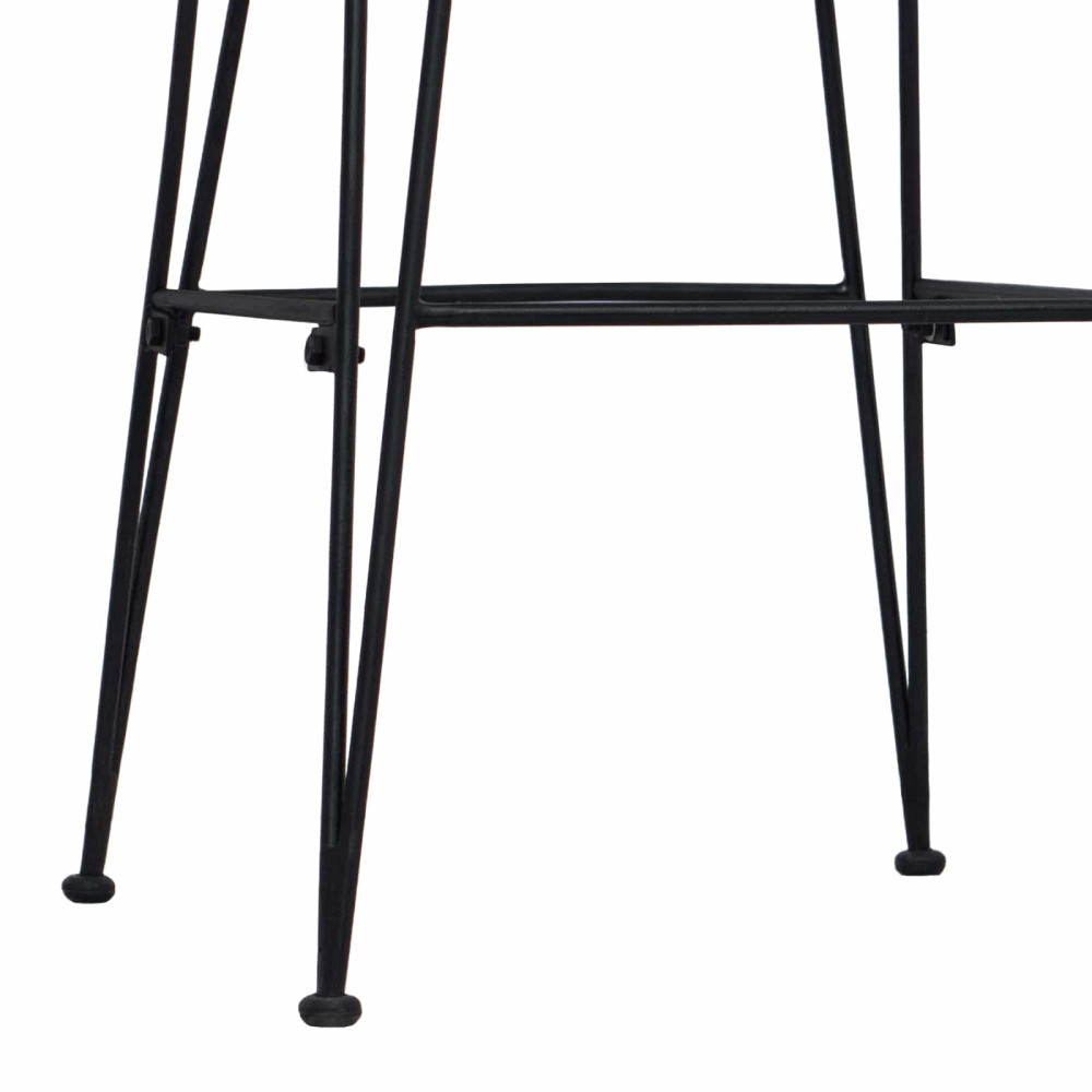 Produktbild för Barpall 2 pcs Svart 44 x 55 x 109 cm Rattan och Stål