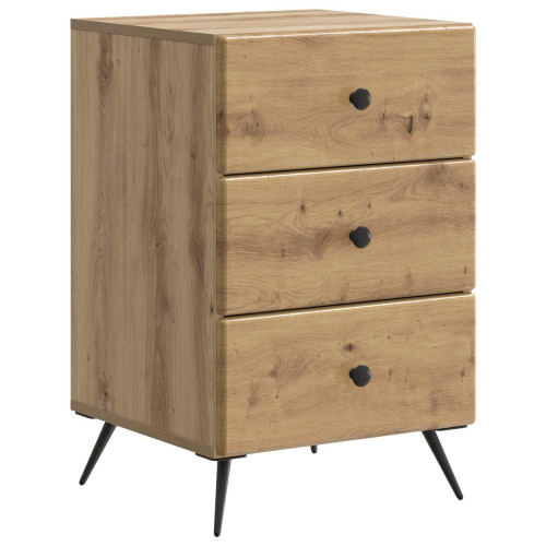 vidaXL Nattduksbord Artisan-ek 43 x 41 x 66,5 cm Konstruerat trä - Nattduksbord
