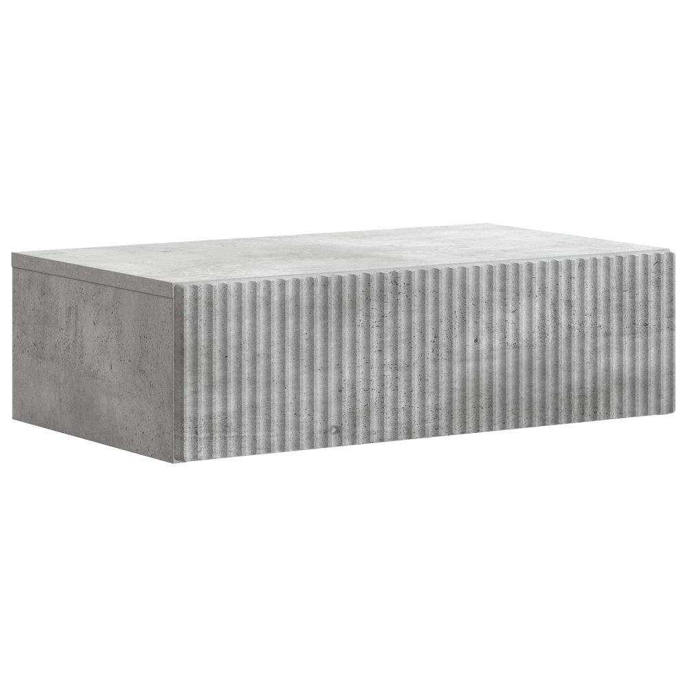 Produktbild för Väggmonterad sidobord Betonggrå 59 x 34,5 x 17 cm