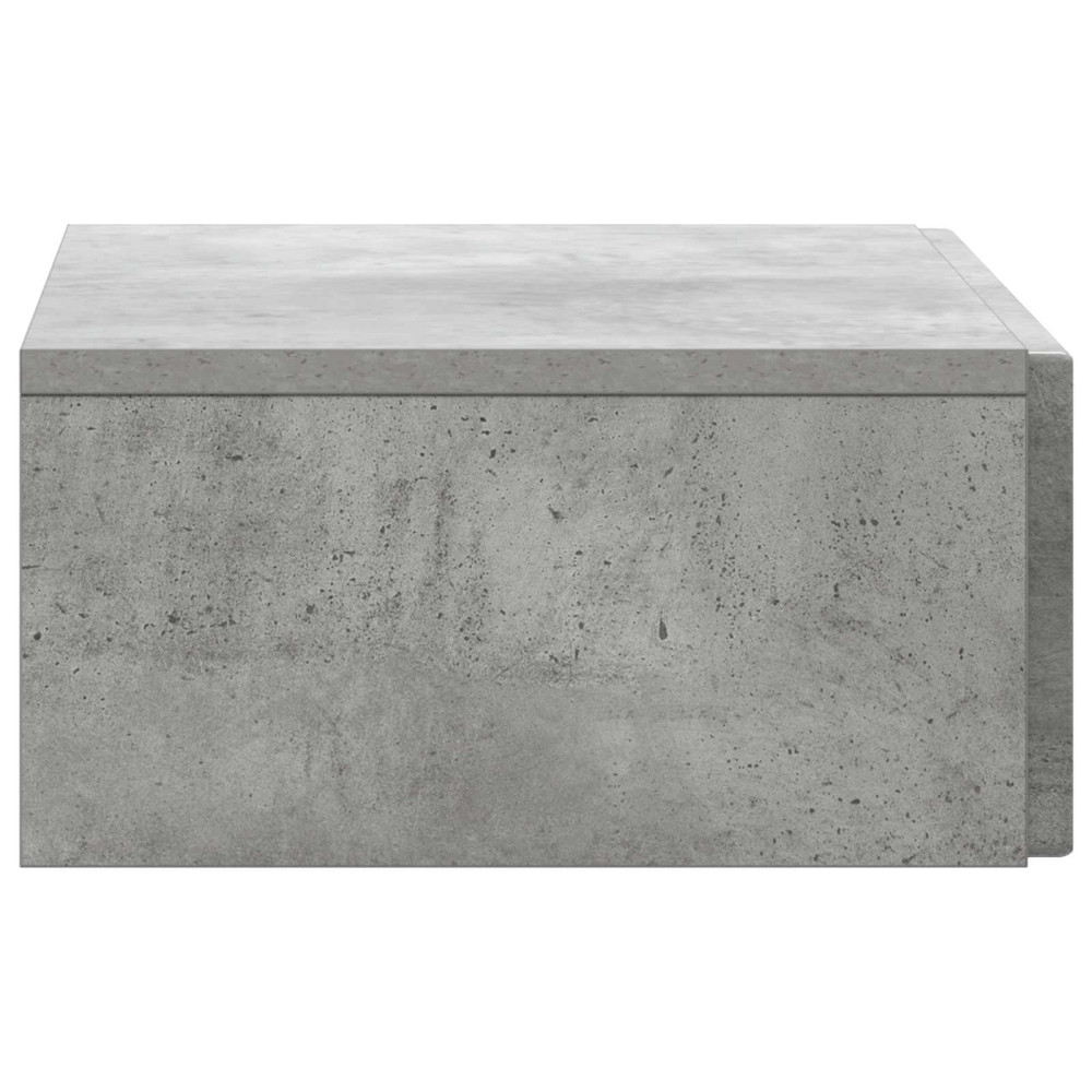 Produktbild för Väggmonterad sidobord Betonggrå 59 x 34,5 x 17 cm