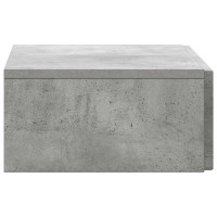 Produktbild för Väggmonterad sidobord Betonggrå 59 x 34,5 x 17 cm