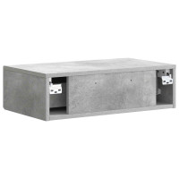 Produktbild för Väggmonterad sidobord Betonggrå 59 x 34,5 x 17 cm