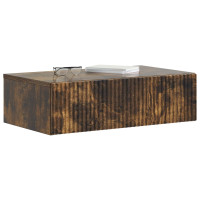 Produktbild för Väggmonterad sidobord Rökt ek 59 x 34,5 x 17 cm Konstruerat trä