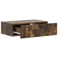 Produktbild för Väggmonterad sidobord Rökt ek 59 x 34,5 x 17 cm Konstruerat trä