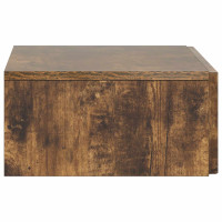 Produktbild för Väggmonterad sidobord Rökt ek 59 x 34,5 x 17 cm Konstruerat trä