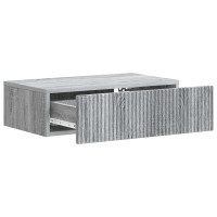 Produktbild för Väggmonterad sidobord Grå sonoma-ek 59 x 34,5 x 17 cm