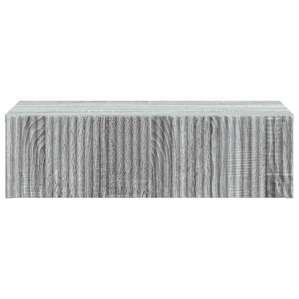 Produktbild för Väggmonterad sidobord Grå sonoma-ek 59 x 34,5 x 17 cm