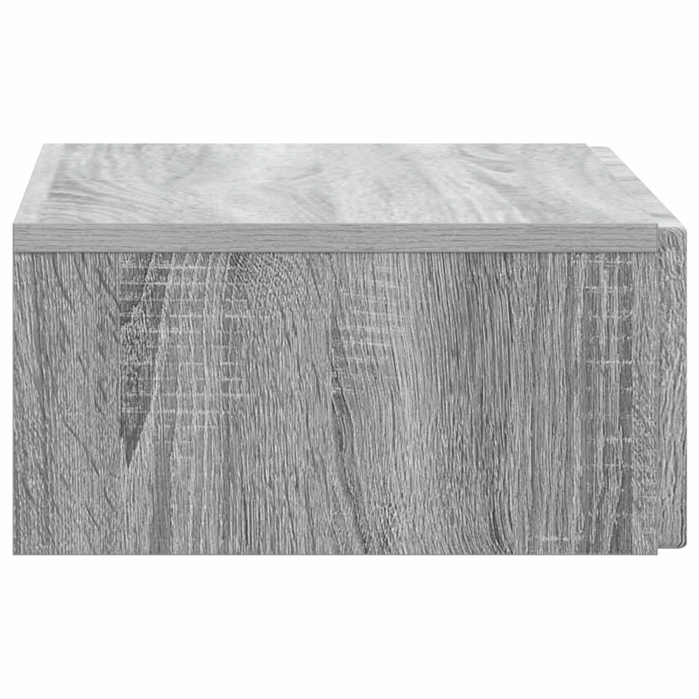 Produktbild för Väggmonterad sidobord Grå sonoma-ek 59 x 34,5 x 17 cm